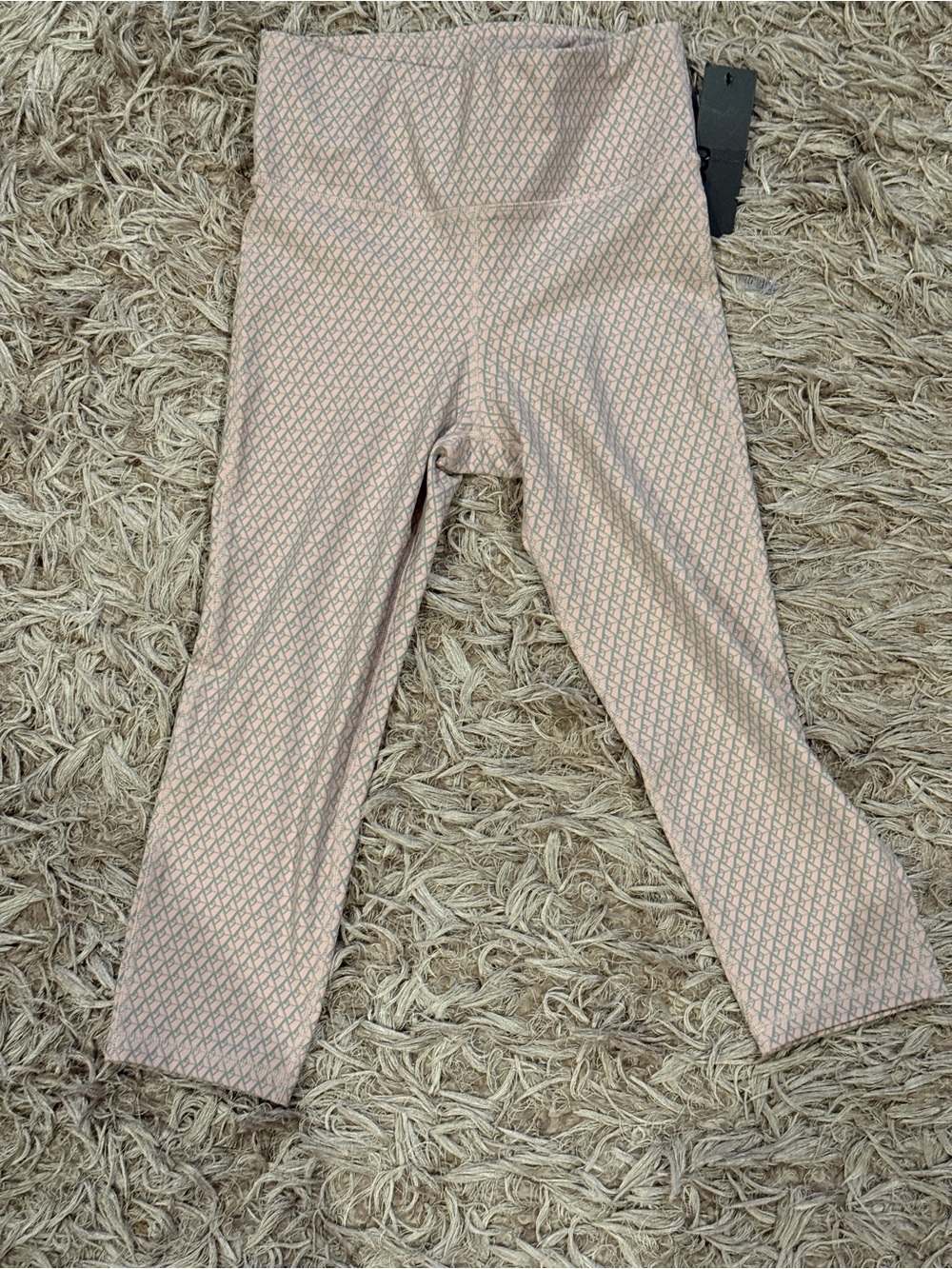Mono B Blush Pink Geometric High-Rise Leggings